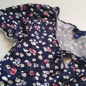 Chaps Woman's Dark Blue Floral Blouse 2X